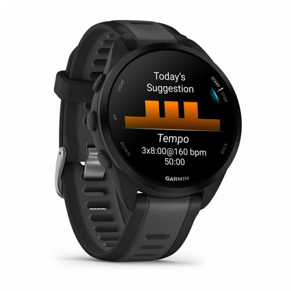 Умные часы Garmin Forerunner 165 черный с серым ремешком